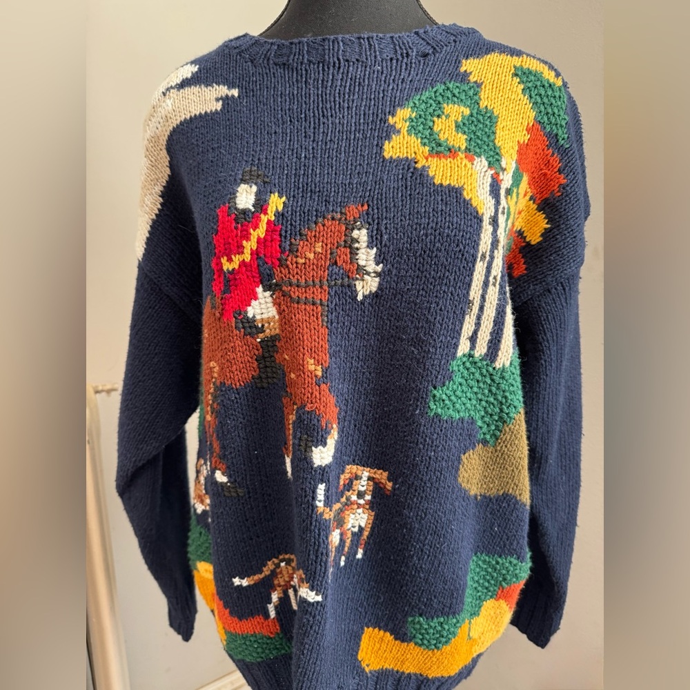 Michelle Stuart Multicolor Equestrian Sweater - image 3